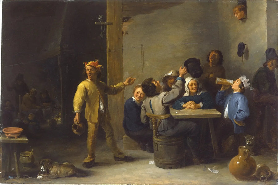 Bønder fejrer den tolvte nat - David Teniers den Yngre
