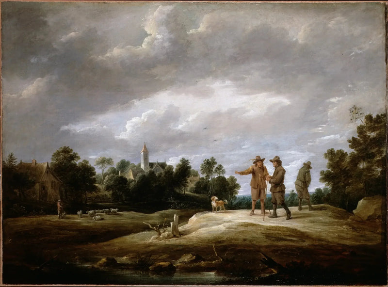Bønder, der taler sammen - David Teniers den Yngre