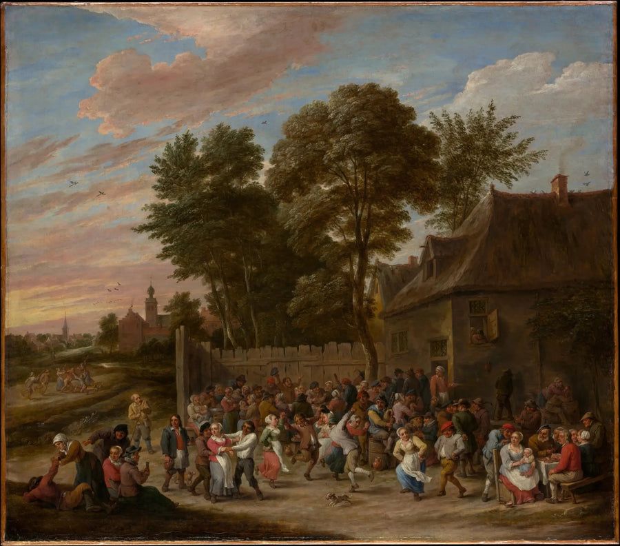 Bønder danser og festende - David Teniers den Yngre