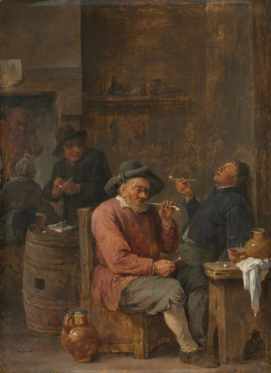 Bønder, der ryger i en kro - David Teniers den Yngre