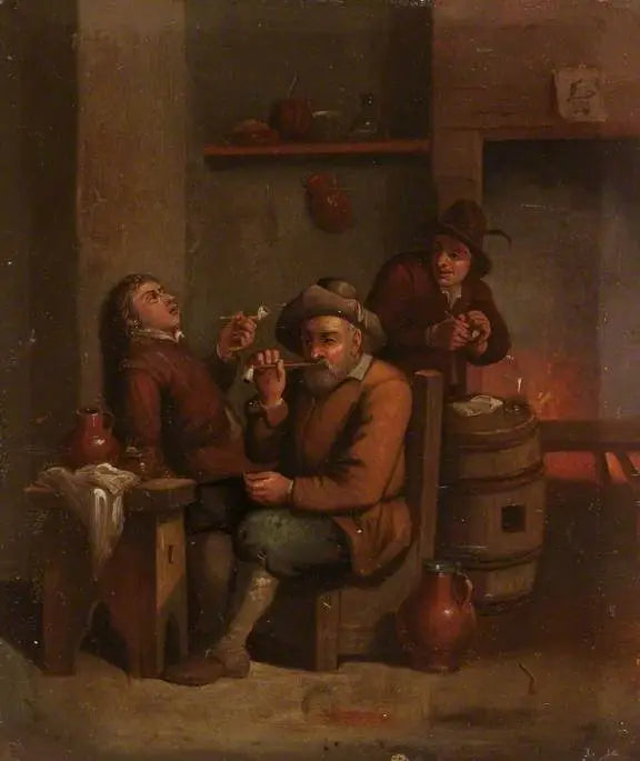 Bønder, der ryger i en kro - David Teniers den Yngre