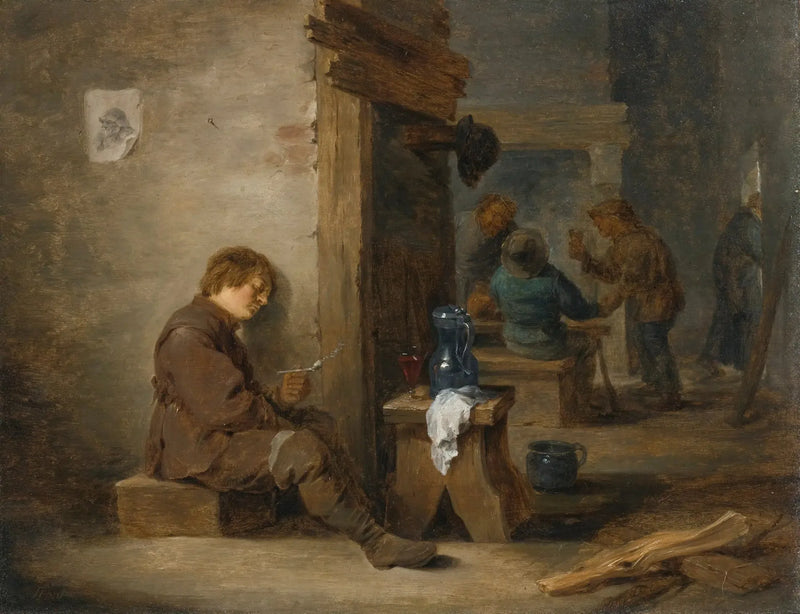 Bønder, der ryger og drikker - David Teniers den Yngre