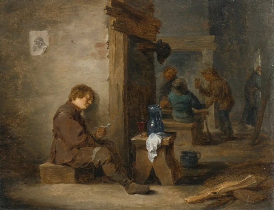 Bønder, der ryger og drikker - David Teniers den Yngre