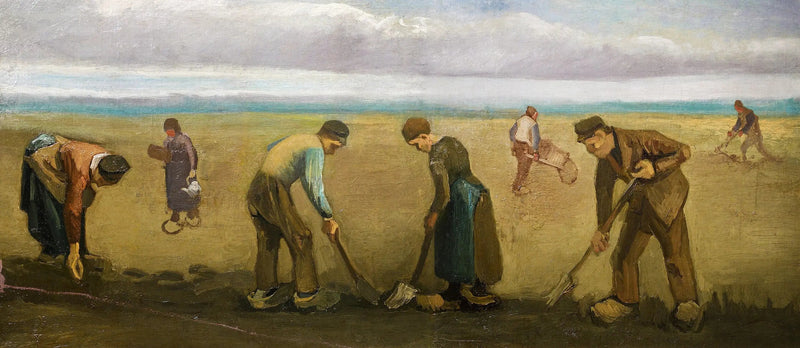 Bønder, der planter kartofler - Vincent van Gogh