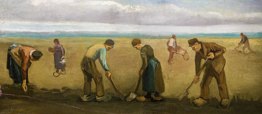 Bønder, der planter kartofler - Vincent van Gogh