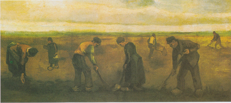 Bønder, der planter kartofler - Vincent van Gogh