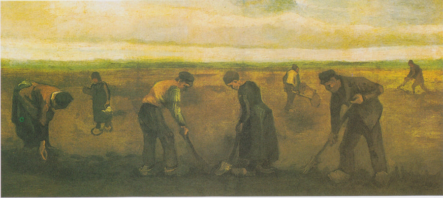 Bønder, der planter kartofler - Vincent van Gogh