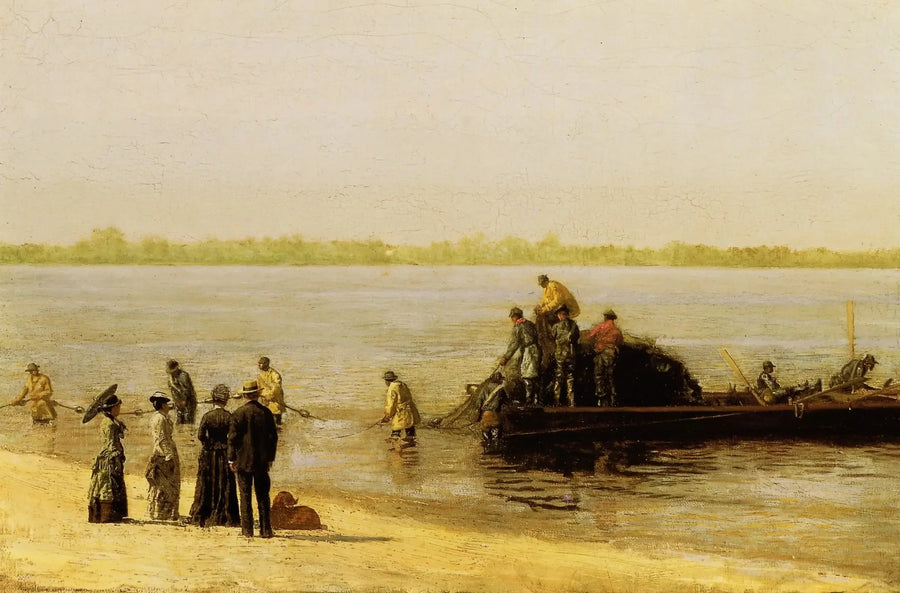 Fiskeri efter laks i Gloucester ved Delaware-floden - Thomas Eakins