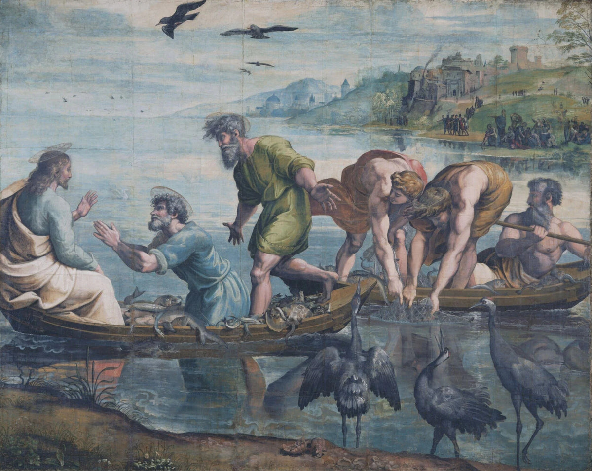 Det mirakuløse fiskeri, omkring 1515-1516 - Raphaël