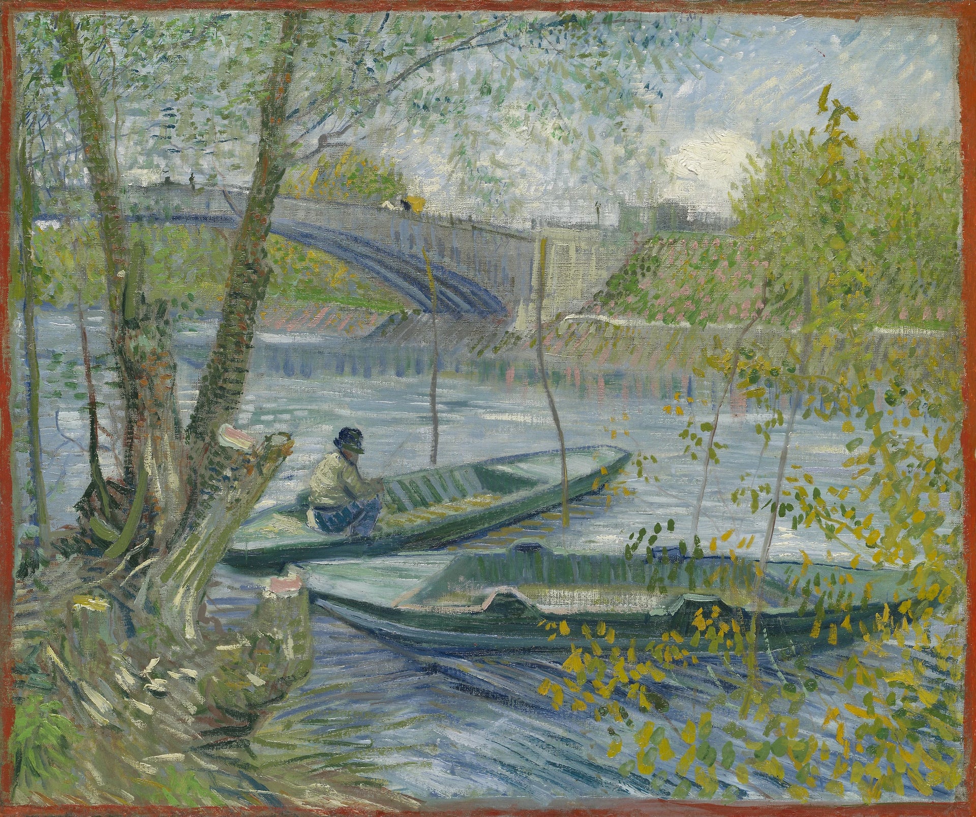 La Pêche au printemps, pont de Clichy F354 de Vincent van Gogh