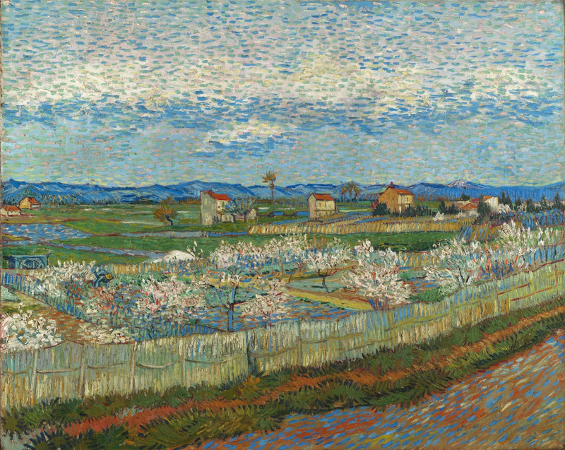 Blomstrende ferskentræer - Vincent van Gogh