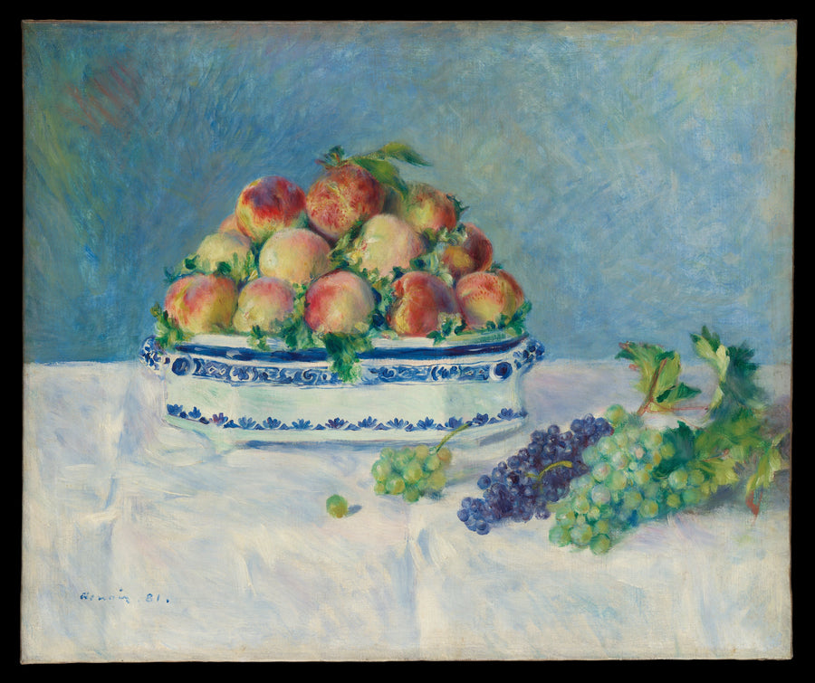 Stilleben med ferskner og druer - Pierre-Auguste Renoir