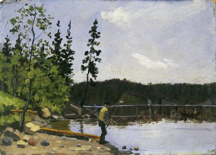 Fisker ved vandet - Edvard Munch