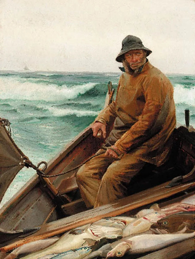 Fisker vender tilbage fra arbejde. - Michael Peter Ancher