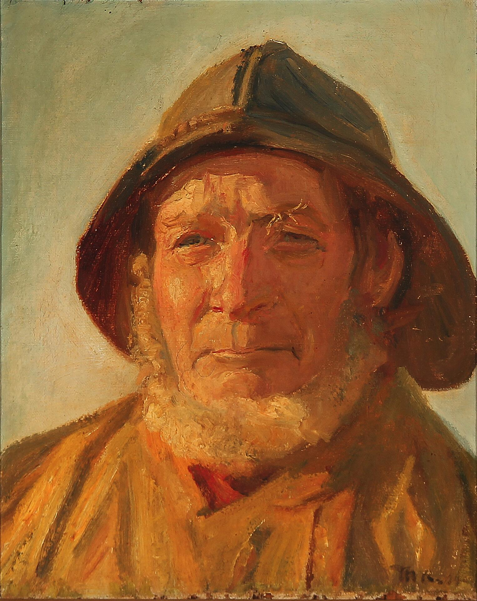Pêcheur sous le soleil de l'après-midi. - Michael Peter Ancher image 1 reproduction de peinture à l’huile