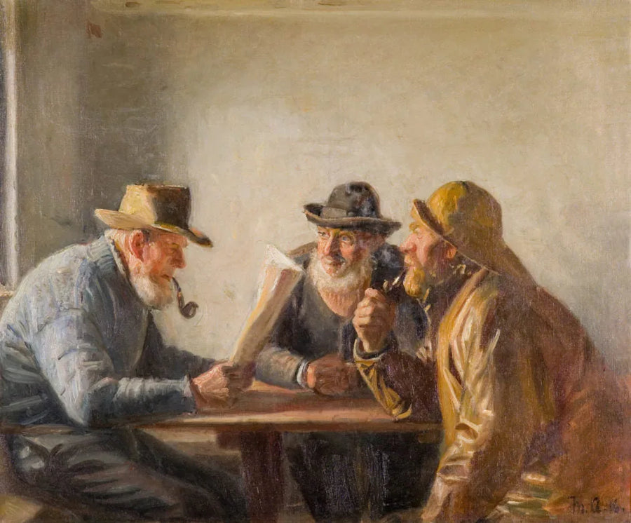 Fiskere på kroen - Michael Peter Ancher