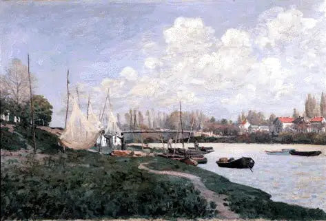 Fiskere der strækker deres net - Alfred Sisley