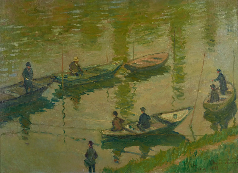 Fiskere på Seinen i Poissy W748 - Claude Monet