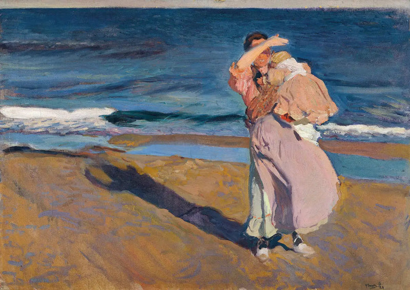 Fiskerinde med sin søn - Joaquín Sorolla