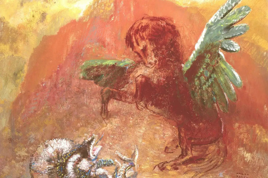 Pégase og Hydraen - Odilon Redon