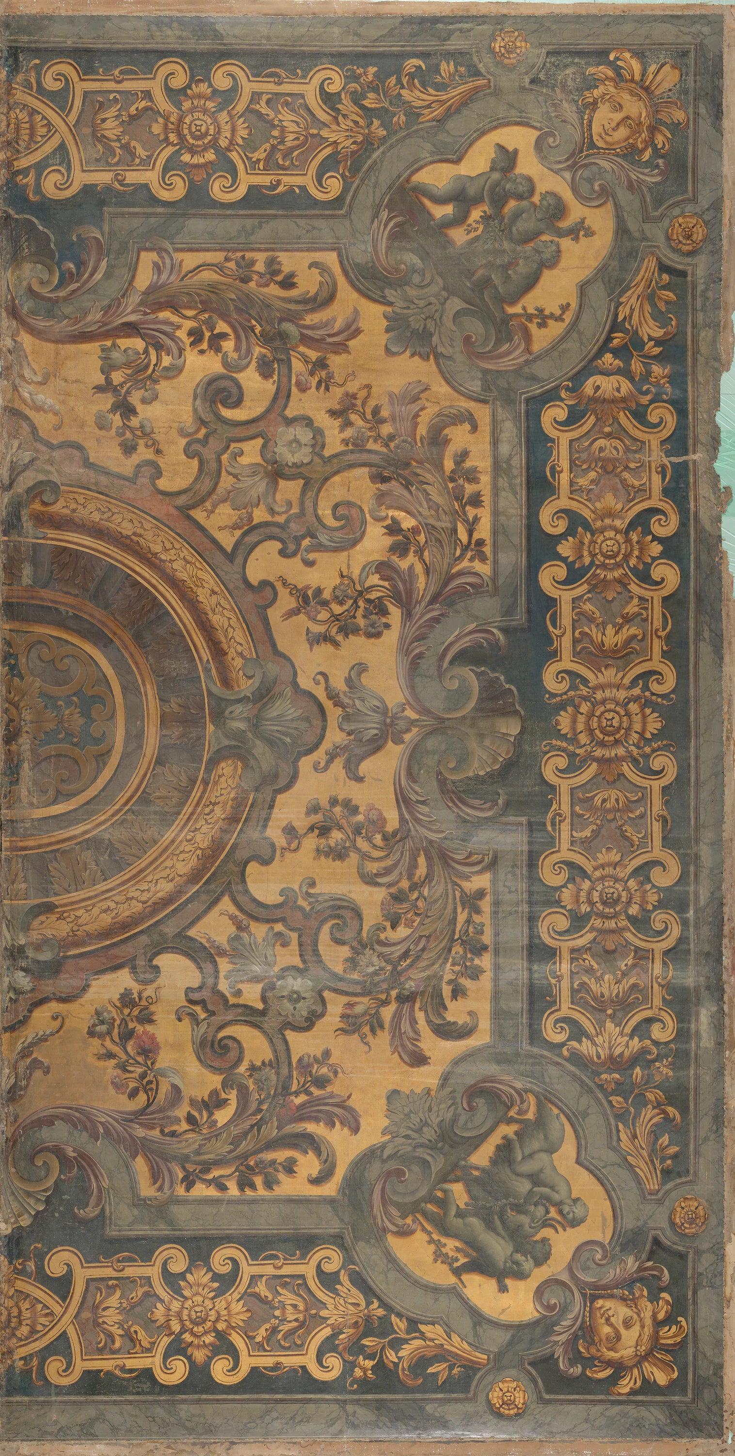 Peinture ornementale au plafond avec représentations de putti dans les coins - Elias van Nijmegen