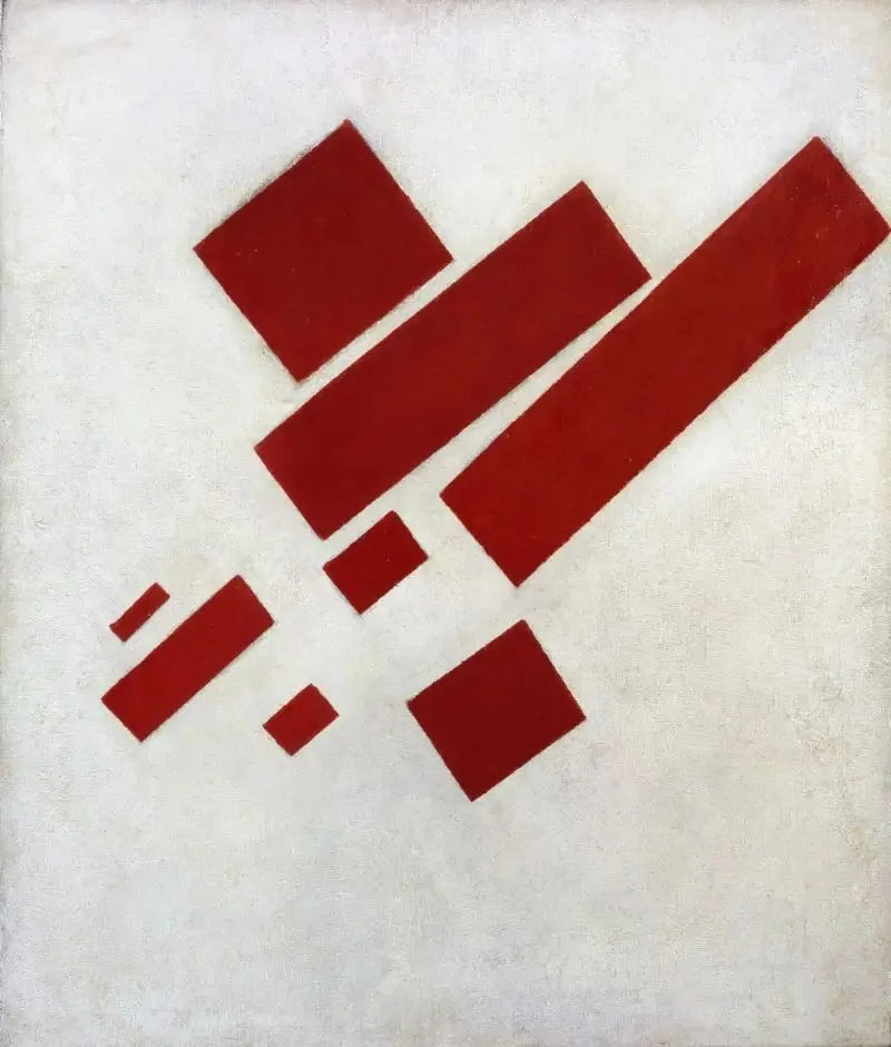 Suprematisme maleri: otte røde rektangler - Kazimir Malevich