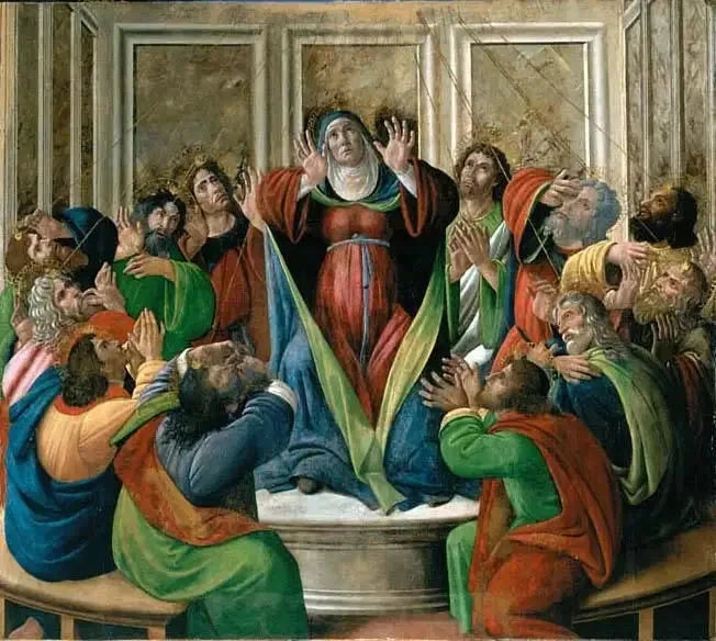 La Descente du Saint-Esprit, conception de Botticelli et exécution de l’atelier, vers 1495-1505, Birmingham 1959P31 – reproduction peinture à l’huile sur toile
