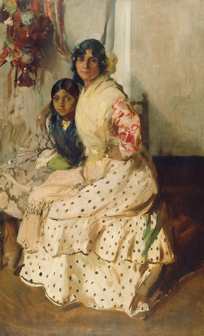 Pepilla den sigøjner og hendes datter - Joaquín Sorolla