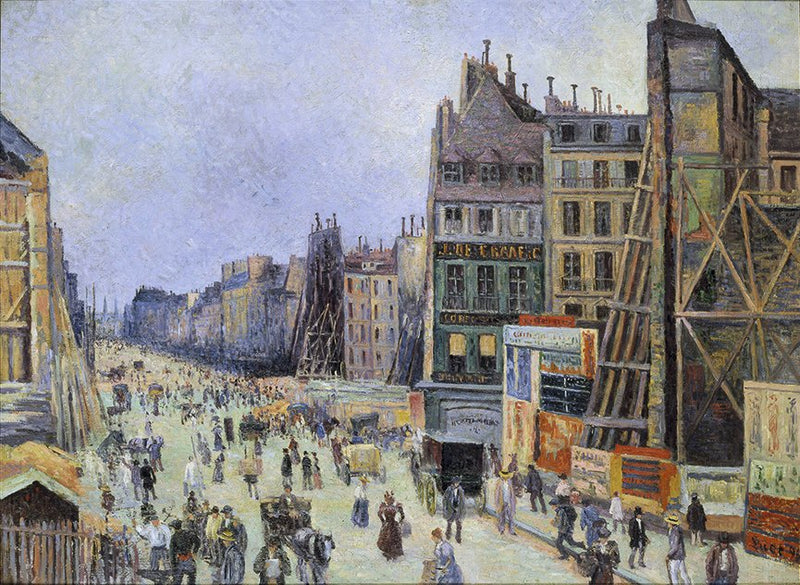 Gadeudskæring af Rue Réaumur - Maximilien Luce