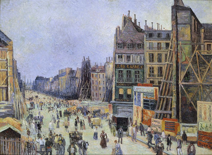 Gadeudskæring af Rue Réaumur - Maximilien Luce