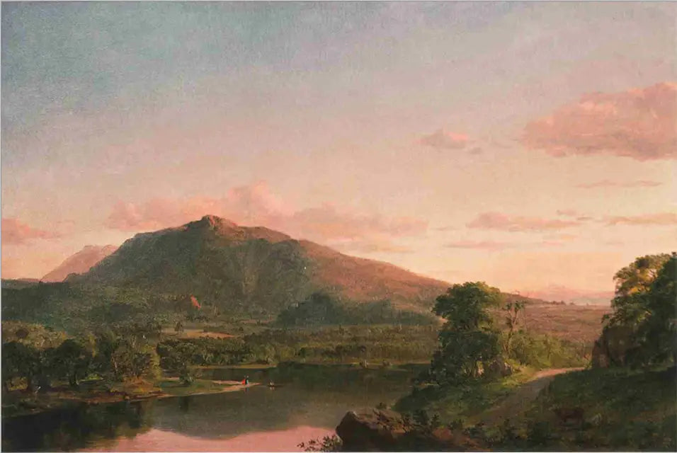 Personnages dans un paysage de Nouvelle Angleterre - Frederic Edwin Church - Alpha Reproduction