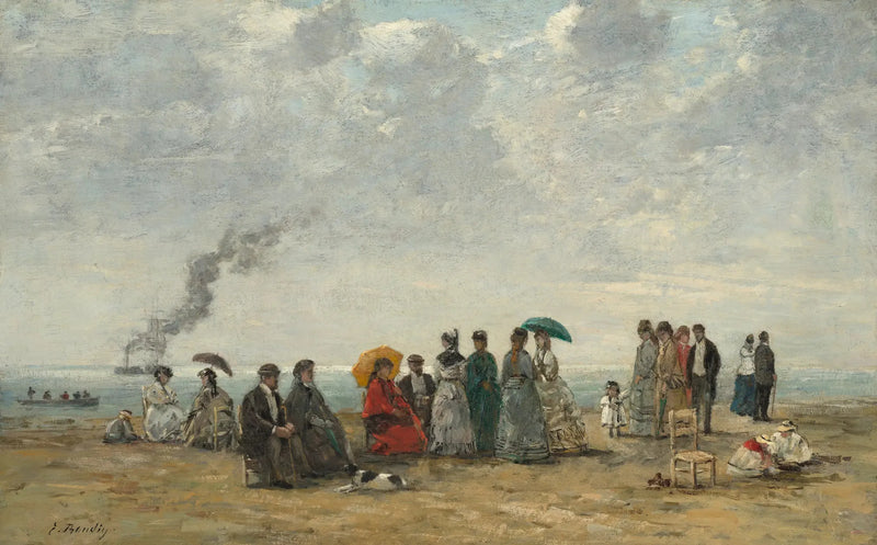 Personer på stranden - Eugène Boudin