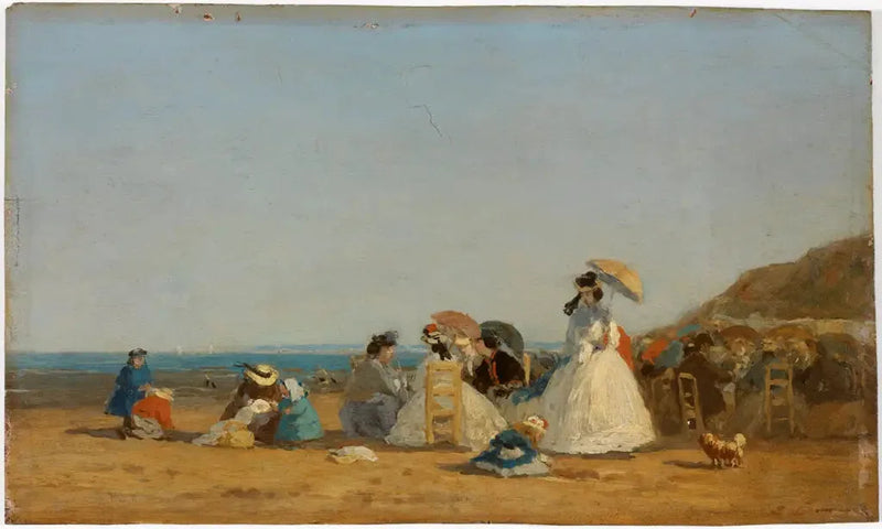 Figurer på en strand - Eugène Boudin