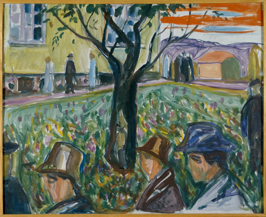 Mennesker der går i haven - Edvard Munch