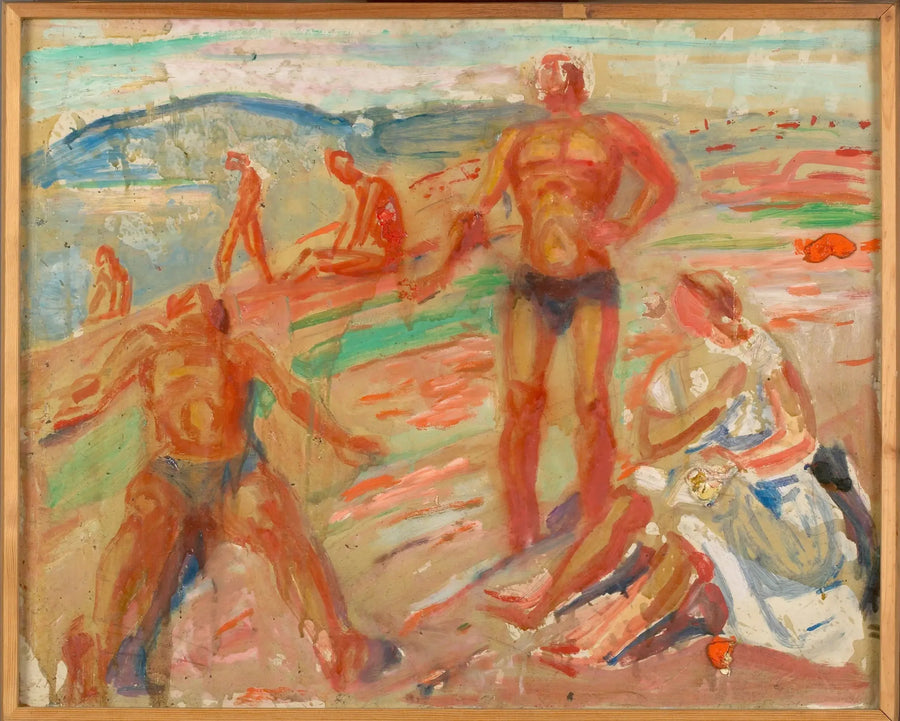 Solbadende personer - Edvard Munch