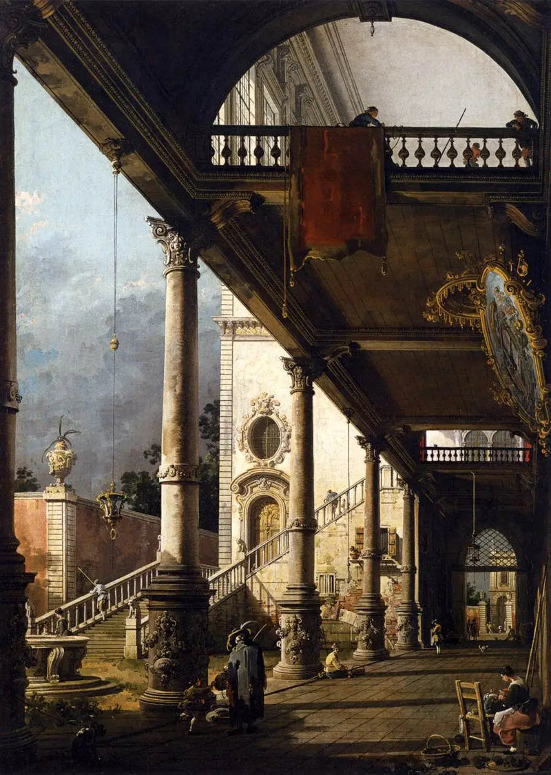 Perspektiv med portik - Canaletto