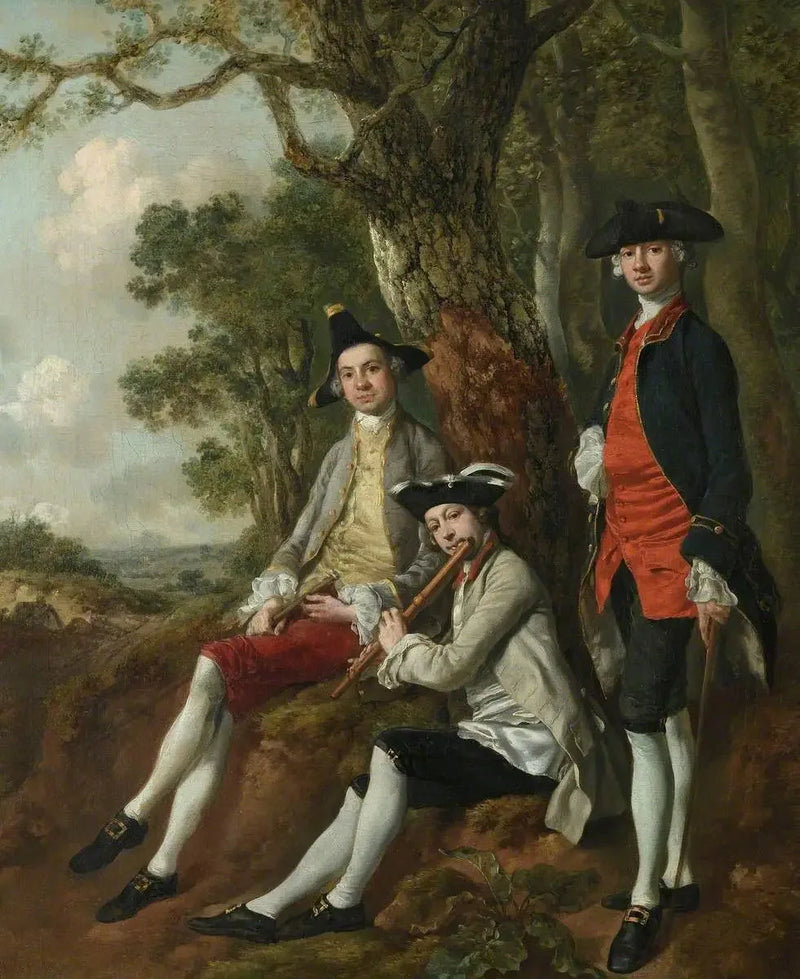 Peter Darnell Muilman, Charles Crokatt og William Keable i et landskab - Thomas Gainsborough