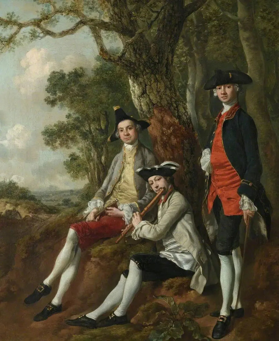 Peter Darnell Muilman, Charles Crokatt og William Keable i et landskab - Thomas Gainsborough
