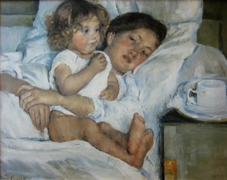 Morgenmad på sengen - Mary Cassatt