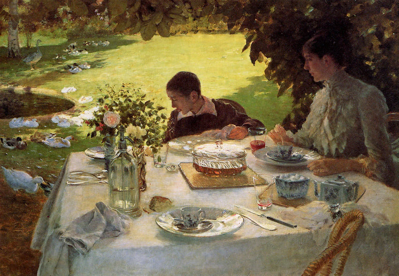 Morgenmad i haven - Giuseppe De Nittis