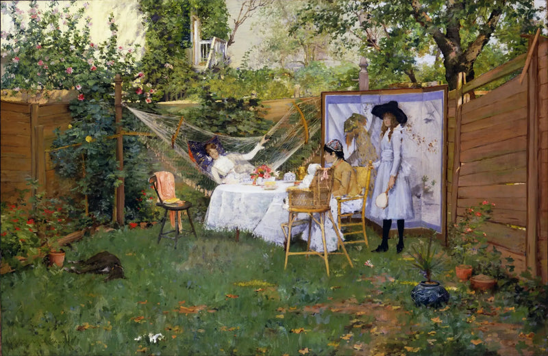 Udendørs morgenmad - William Merritt Chase