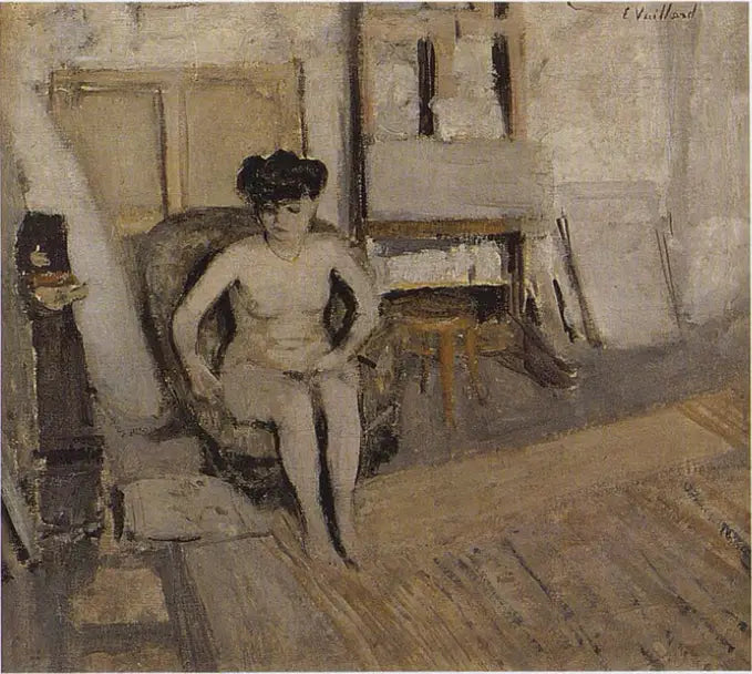 Lille siddende nøgen - Édouard Vuillard