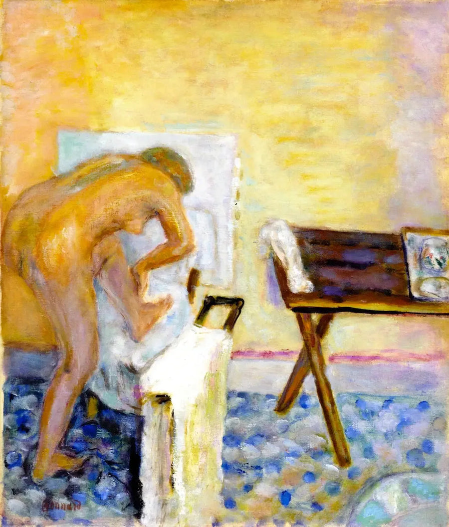 Lille nøgen, der læner sig frem - Pierre Bonnard