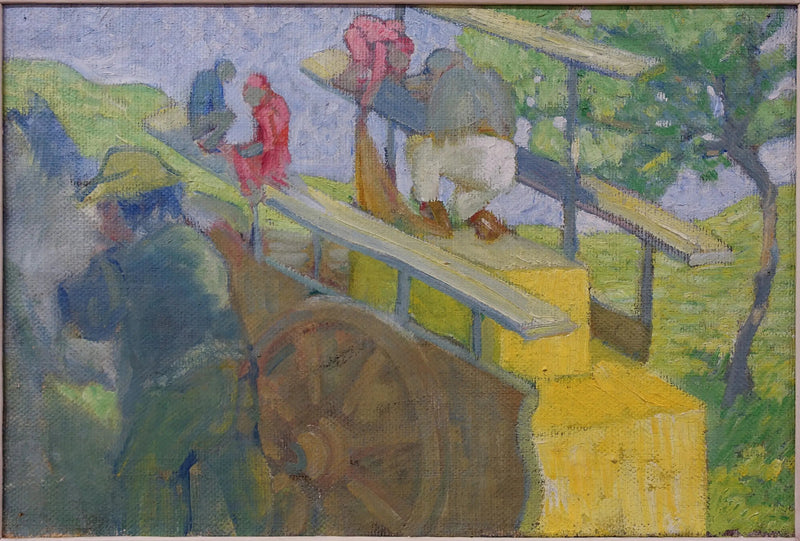 Lille abe på en vogn - Franz Marc