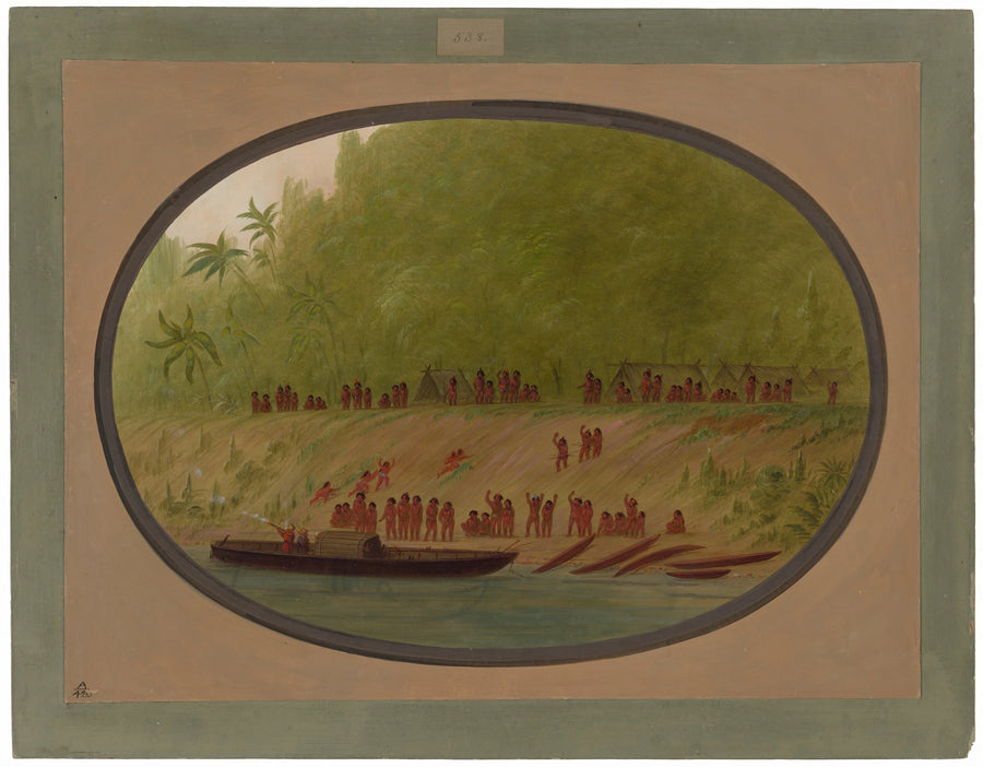 Un petit village d'Orejona - George Catlin