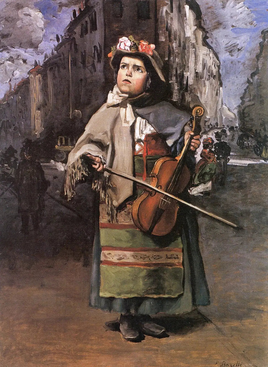 Lille italiensk gadesangerinde - Frédéric Bazille