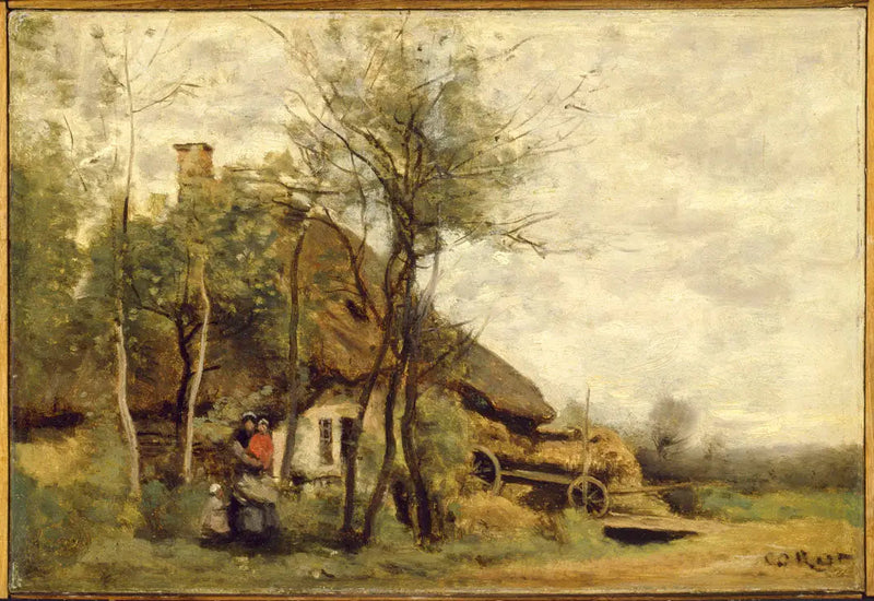 Lille gård i nærheden af Saint-Lô - Jean-Baptiste Camille Corot
