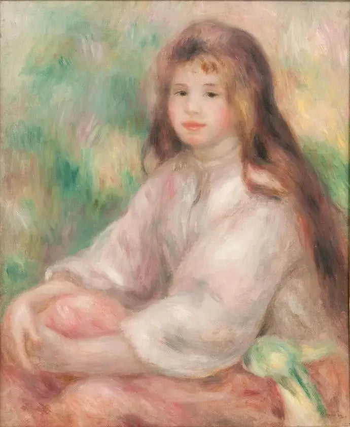 Lille pige i rosa - Pierre-Auguste Renoir