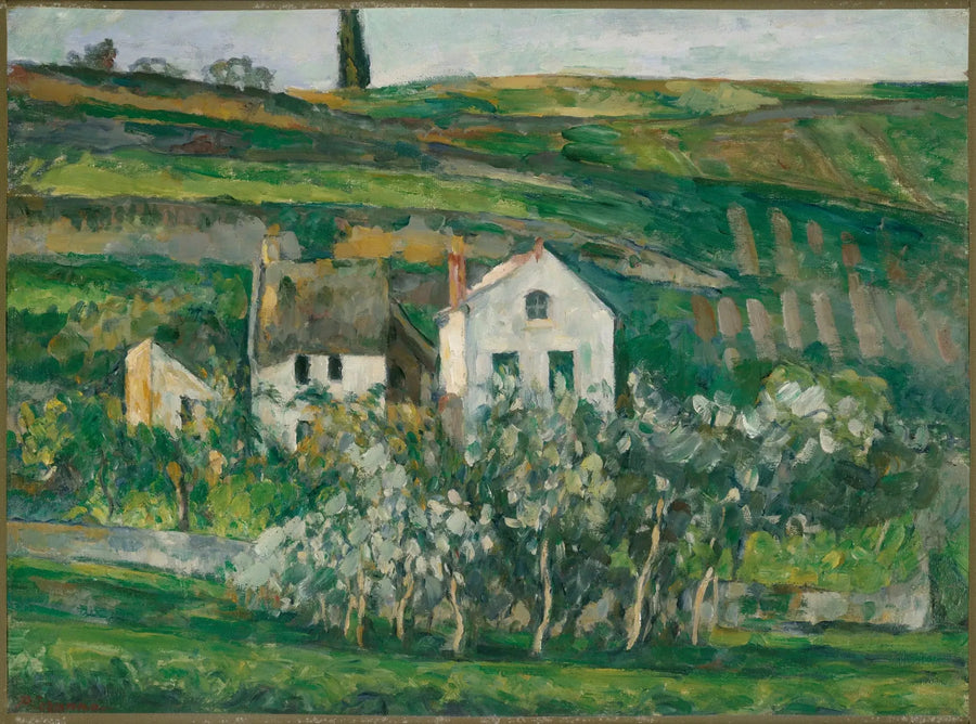 Små huse i Pontoise, nær Auvers-sur-Oise - Paul Cézanne