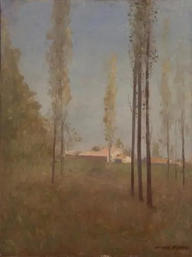 Peupliers à Peyrelebade - Odilon Redon image 1 tableau peint à l’huile sur toile